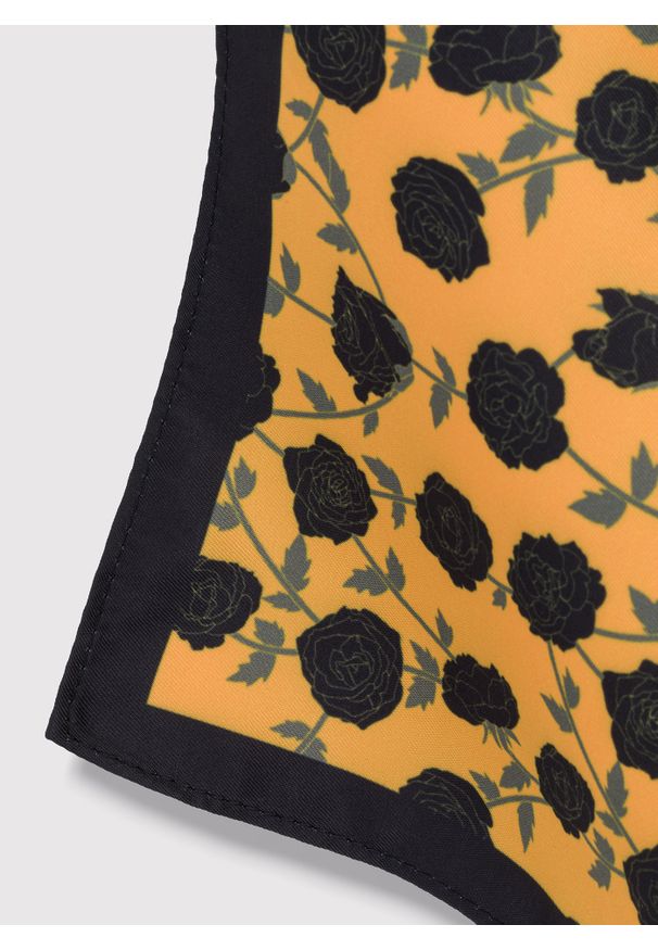 Pako Lorente - PAKO LORENTE – Męska poszetka w róże. Kolor: różowy. Materiał: poliester. Wzór: kwiaty