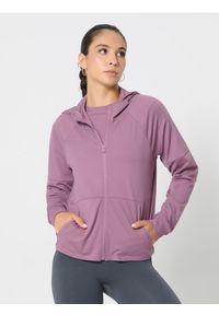 Sinsay - Bluza sportowa z kapturem - różowy. Typ kołnierza: kaptur. Kolor: różowy