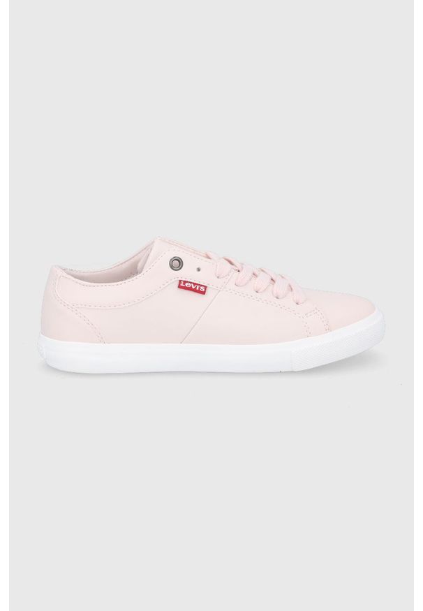 Levi's® - Levi's tenisówki Woods W. damskie kolor różowy. Okazja: na spotkanie biznesowe. Nosek buta: okrągły. Zapięcie: sznurówki. Kolor: różowy. Materiał: guma. Styl: biznesowy