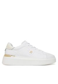 TOMMY HILFIGER - Tommy Hilfiger Sneakersy FW0FW08631 Biały. Kolor: biały. Materiał: skóra