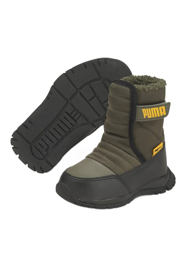 Puma - Śniegowce dziecięce PUMA Nieve Boot WTR AC Inf. Kolor: zielony. Sezon: zima