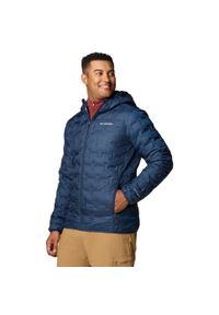 columbia - Kurtka sportowa męska Delta Ridge II Down Hooded Jacket. Kolor: niebieski. Materiał: poliester