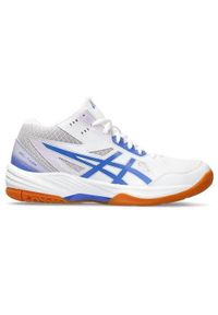 Buty siatkarskie damskie Asics Gel Task Mt 3. Zapięcie: sznurówki. Kolor: biały, niebieski, wielokolorowy. Materiał: materiał, syntetyk. Szerokość cholewki: normalna