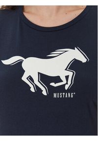 Mustang T-Shirt Loa 1016136 Granatowy Slim Fit. Kolor: niebieski. Materiał: bawełna #4