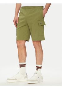 Lacoste Szorty sportowe GH9743 Khaki Regular Fit. Kolor: brązowy. Materiał: bawełna. Styl: sportowy