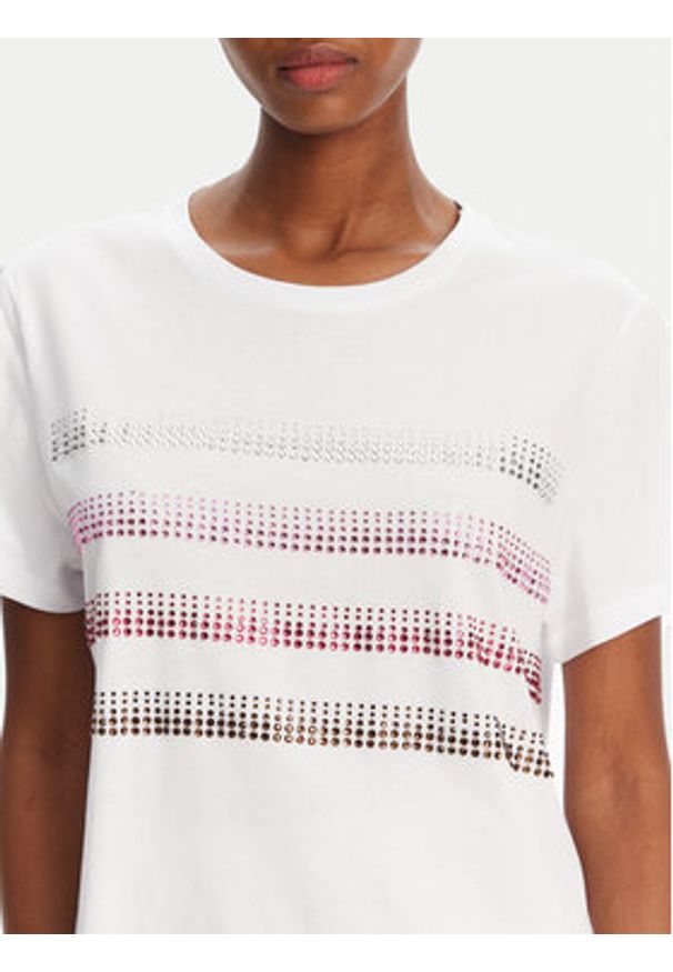 Marella T-Shirt Foglia 2515971042 Biały Regular Fit. Kolor: biały. Materiał: bawełna