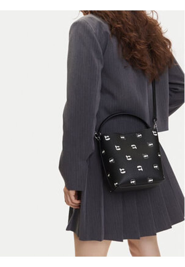 Karl Lagerfeld - KARL LAGERFELD Torebka A2W30046 Czarny. Kolor: czarny. Materiał: skórzane