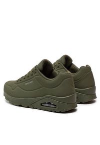 skechers - Skechers Sneakersy 52458/DKGR Zielony. Kolor: zielony. Materiał: skóra
