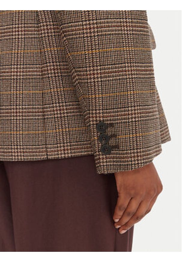 Weekend Max Mara Marynarka Giove 2525046022 Brązowy Regular Fit. Kolor: brązowy. Materiał: wełna