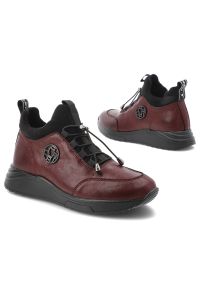 Bordowe Botki Filippo Wygodne Buty Damskie. Okazja: na co dzień. Kolor: czerwony. Materiał: neopren. Szerokość cholewki: normalna. Styl: casual, sportowy, elegancki #6