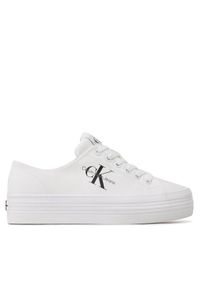 Calvin Klein Jeans Tenisówki Vulc Flatform Essential Mono YW0YW01030 Biały. Kolor: biały. Materiał: materiał #1