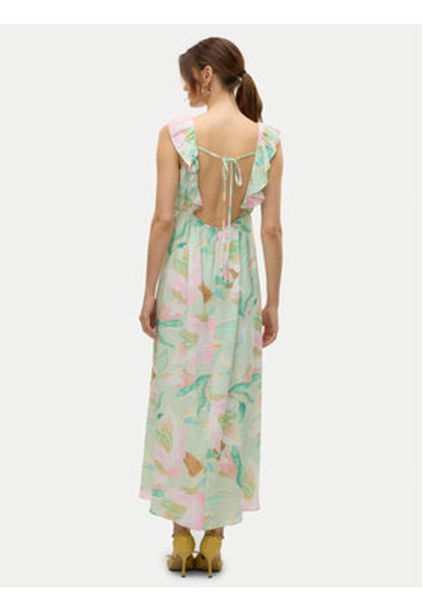 Vero Moda Sukienka letnia Josie 10324125 Zielony Regular Fit. Kolor: zielony. Materiał: wiskoza. Sezon: lato