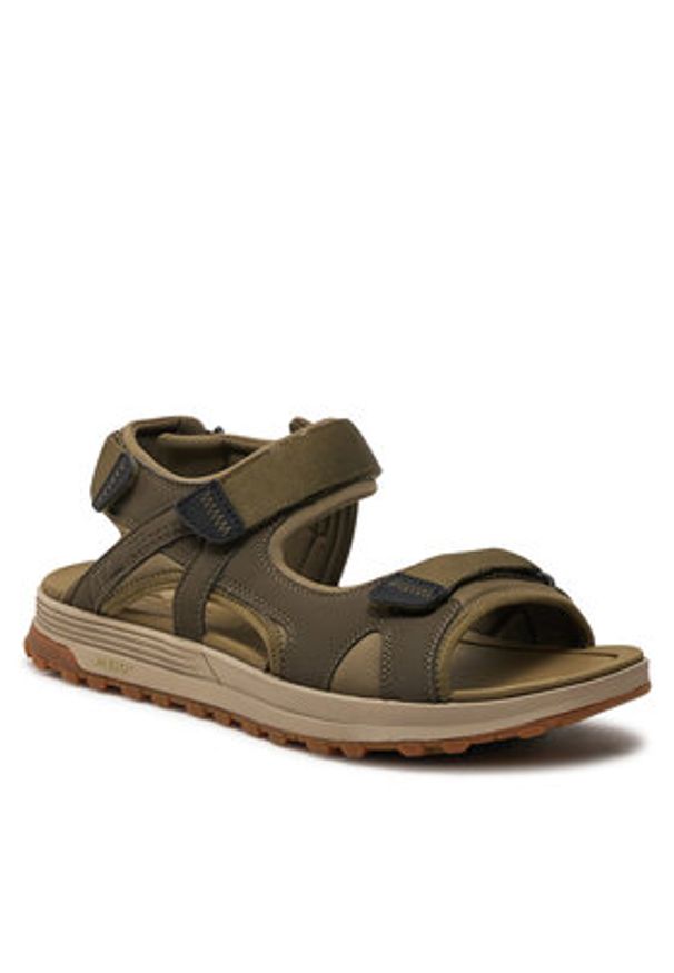 Clarks Sandały Atl Trek Sun 26170322 Khaki. Kolor: brązowy. Materiał: materiał