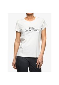 Koszulka z nadrukiem damska Peak Performance Original Tee. Kolor: biały. Wzór: nadruk