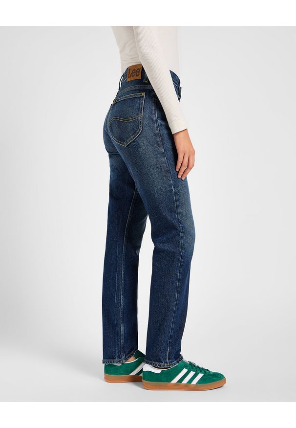 Lee - DAMSKIE SPODNIE LEE RIDER JEANS HYPER DARK 112355235