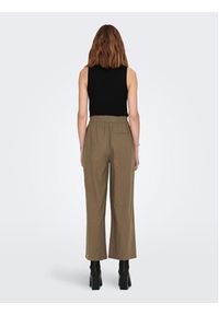only - ONLY Spodnie materiałowe Tokyo 15259590 Brązowy Straight Fit. Kolor: brązowy. Materiał: len