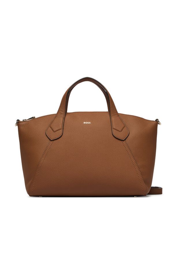 BOSS Torebka Lenah M 50563396 Brązowy. Kolor: brązowy. Materiał: skórzane