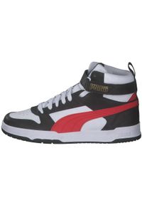 Buty do chodzenia męskie Puma Rbd Game. Okazja: na co dzień. Wysokość cholewki: za kostkę. Zapięcie: sznurówki. Kolor: czerwony, biały, wielokolorowy. Materiał: guma, syntetyk, materiał. Szerokość cholewki: normalna. Sport: turystyka piesza