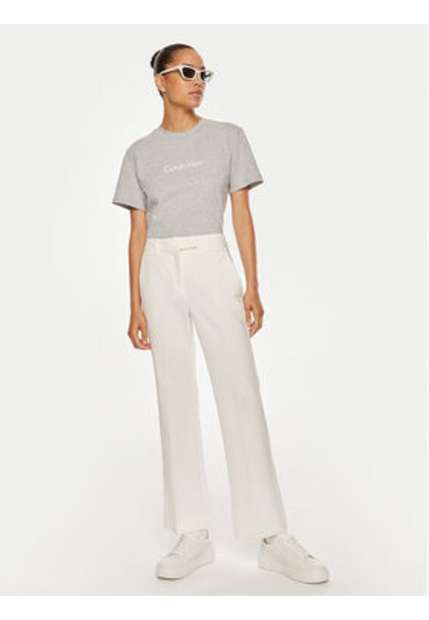Calvin Klein T-Shirt Hero Logo K20K205448 Szary Regular Fit. Kolor: szary. Materiał: bawełna