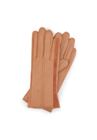 Wittchen - Damskie rękawiczki skórzane z zamszowymi wstawkami. Materiał: skóra. Styl: klasyczny #1