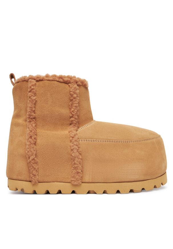 Inuikii Śniegowce Chunky Boot 1002.005.0021 Beżowy. Kolor: beżowy. Materiał: zamsz, skóra