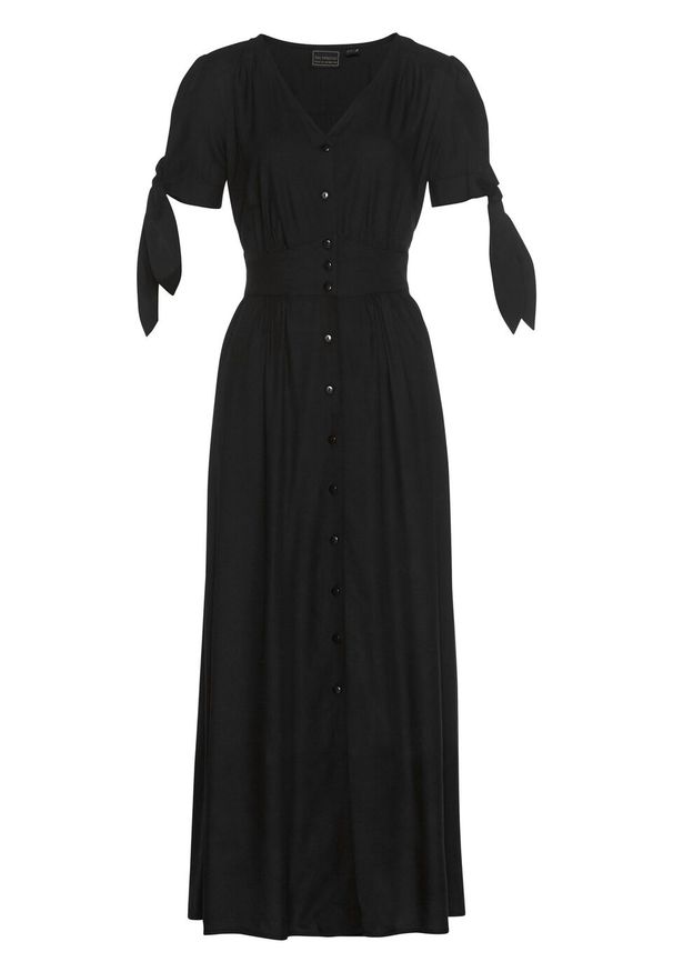 Sukienka z wiskozy bonprix czarny. Kolor: czarny. Materiał: wiskoza