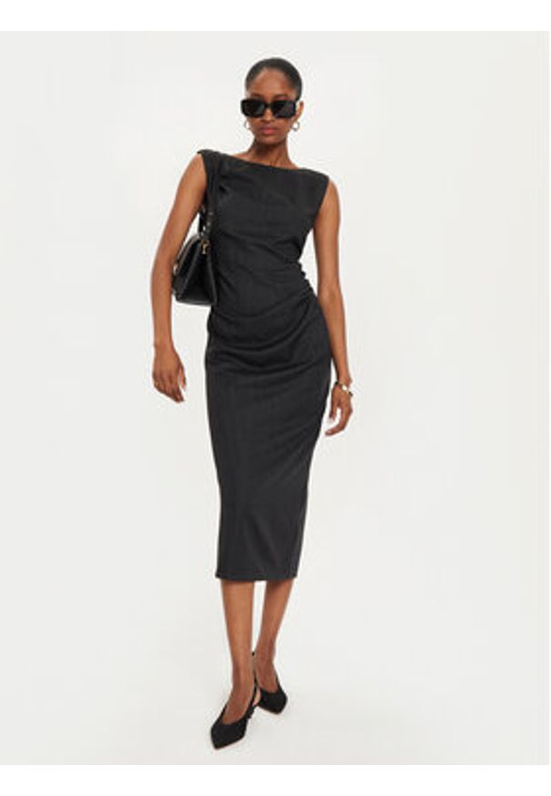 Marella Sukienka koktajlowa Bolivar 2423226061 Szary Slim Fit. Kolor: szary. Materiał: syntetyk. Styl: wizytowy