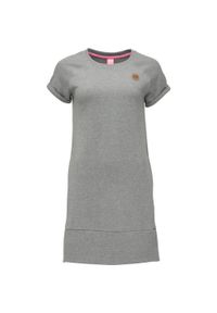 ZSPORT - LOAP Eczana sukienka damska 2XL – 60% bawełny. Kolor: szary. Materiał: bawełna. Typ sukienki: sportowe. Styl: sportowy #1