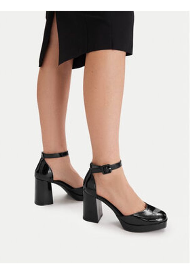Jenny - JENNY Czółenka CEO-LH24039-1 Czarny. Kolor: czarny. Materiał: materiał