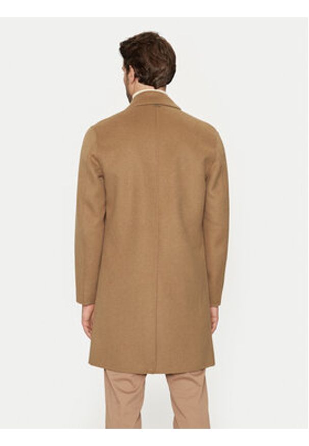 Guess Płaszcz wełniany M4BL47 WGJU2 Beżowy Regular Fit. Kolor: beżowy. Materiał: syntetyk