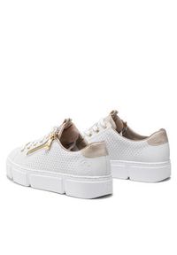 Rieker Sneakersy N5932-80 Biały. Kolor: biały. Materiał: skóra