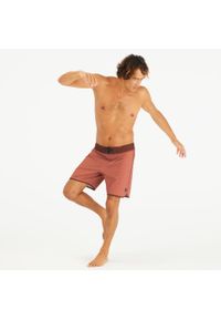 Decathlon - Spodenki surfingowe męskie Olaian 500 18" 500 Sober. Kolor: brązowy. Materiał: poliester, materiał, elastan. Długość: długie. Styl: sportowy #2