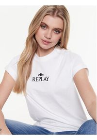 Replay T-Shirt W3588H.000.23188P Biały Regular Fit. Kolor: biały. Materiał: bawełna