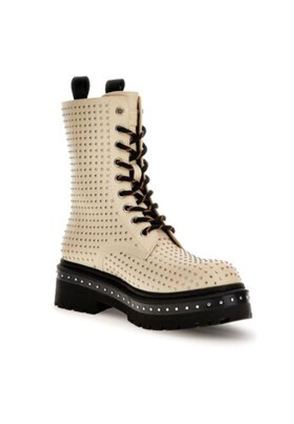 Guess Trapery Joya FL7JYA PEL10 Beżowy. Kolor: beżowy. Materiał: skóra