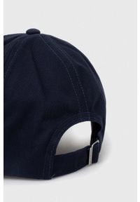 GANT - Gant czapka z daszkiem bawełniana kolor granatowy z aplikacją. Kolor: niebieski. Materiał: bawełna. Wzór: aplikacja #2