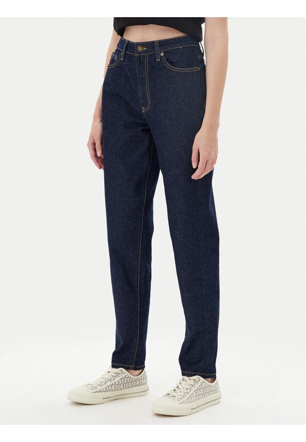Guess Jeans Jeansy W4YA0D D5CC1 Granatowy Mom Fit. Kolor: niebieski