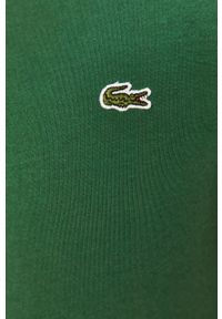 Lacoste - T-shirt TH2038 TH2038-166. Okazja: na co dzień. Kolor: zielony. Materiał: dzianina. Wzór: gładki, aplikacja. Styl: casual #3