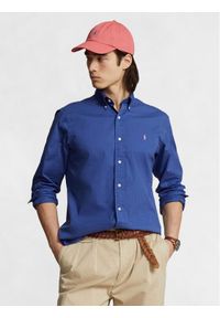 Polo Ralph Lauren Koszula 710937994001 Niebieski Slim Fit. Typ kołnierza: polo. Kolor: niebieski. Materiał: bawełna #1