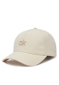 Calvin Klein Czapka z daszkiem Raised Embroidery K60K613118 Écru. Materiał: len, materiał