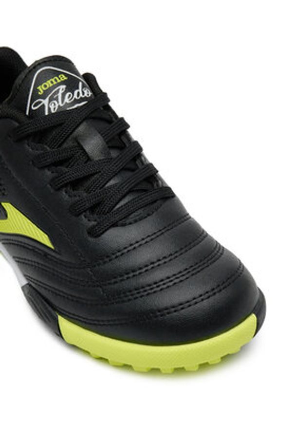Joma Buty do piłki nożnej Toledo Jr 2501 TOJS2501TF Czarny. Kolor: czarny. Materiał: skóra