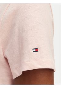 TOMMY HILFIGER - Tommy Hilfiger T-Shirt WW0WW48705 Różowy jasny Regular Fit. Kolor: różowy. Materiał: bawełna #3