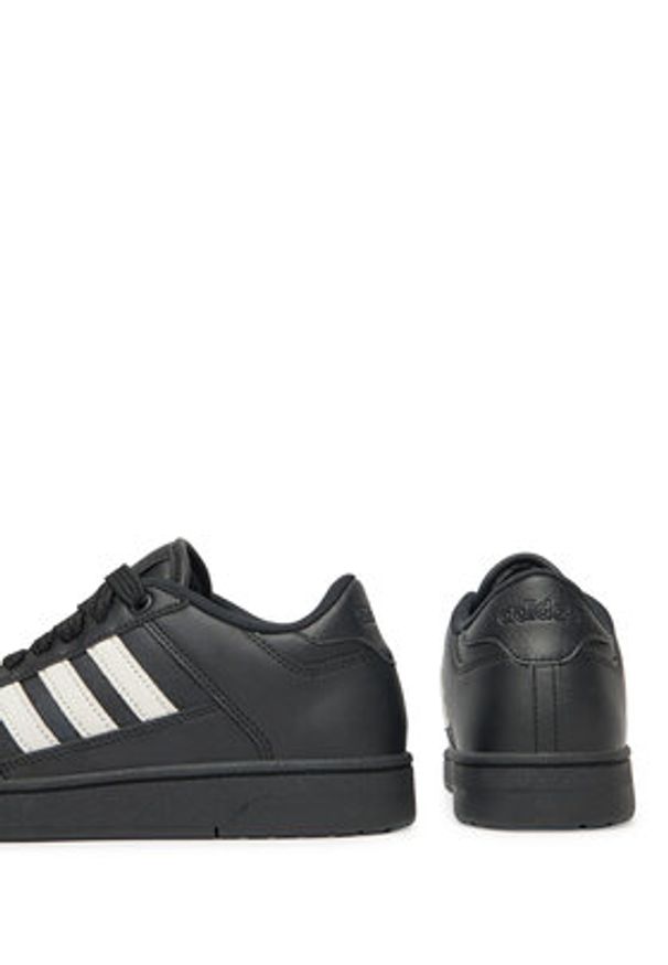 Adidas - adidas Sneakersy Rapid Court Low J JQ1729 Czarny. Kolor: czarny. Materiał: skóra