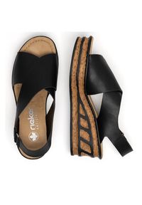 Rieker Sandały 68189-00 Czarny. Kolor: czarny. Materiał: syntetyk #5