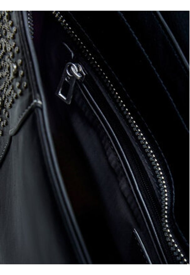 Desigual Torebka 25SAXPBT Czarny. Kolor: czarny. Materiał: skórzane