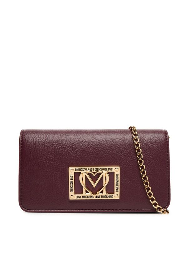 Love Moschino - LOVE MOSCHINO Torebka JC5602PP1NLI0552 Bordowy. Kolor: czerwony. Materiał: skórzane