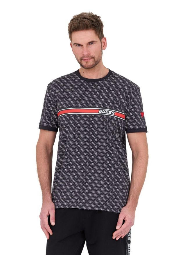 Guess - GUESS Czarny t-shirt Jamey. Kolor: czarny