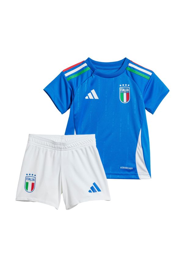 Adidas - Zestaw Italy 24 Home Baby. Kolor: niebieski. Materiał: materiał. Sport: piłka nożna