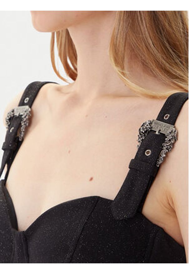 Versace Jeans Couture Sukienka koktajlowa 79HAO954 J0240 Czarny Slim Fit. Kolor: czarny. Materiał: syntetyk. Styl: wizytowy