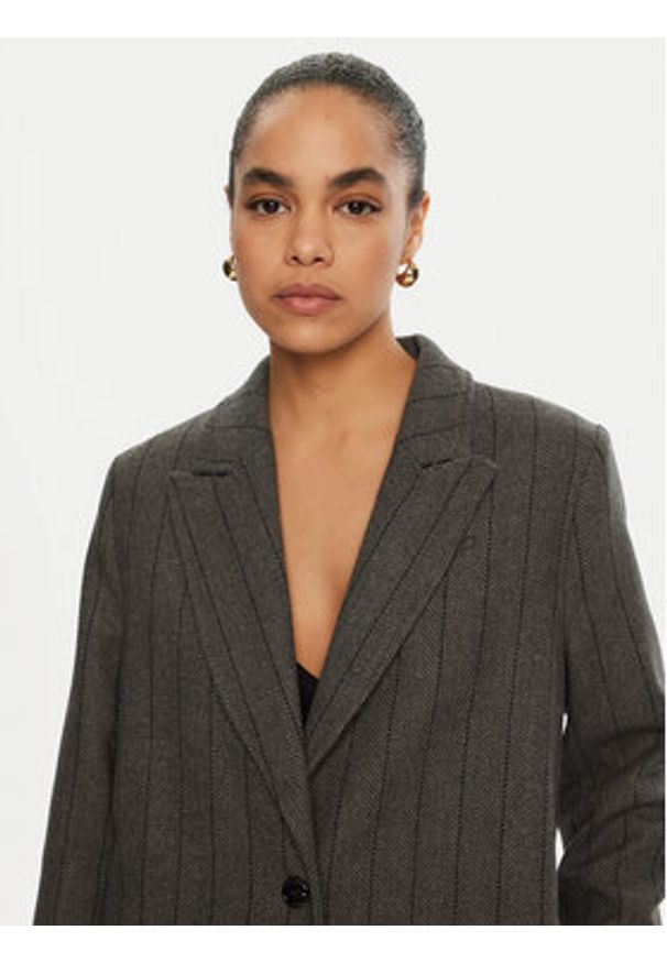 Please Płaszcz przejściowy K0GCCTG000 Szary Regular Fit. Kolor: szary. Materiał: syntetyk