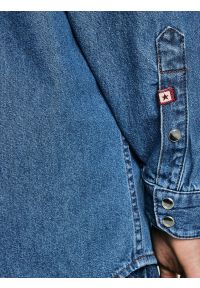 Big-Star - Koszula chłopięca jeansowa niebieska Western 121. Okazja: na co dzień. Kolor: niebieski. Materiał: jeans. Wzór: melanż. Styl: klasyczny, casual #3